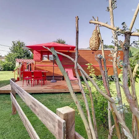 La Roulotte Du Cagire - 4 Pers - Pyrenees Guest House Villeneuve-de-Riviere Exterior photo